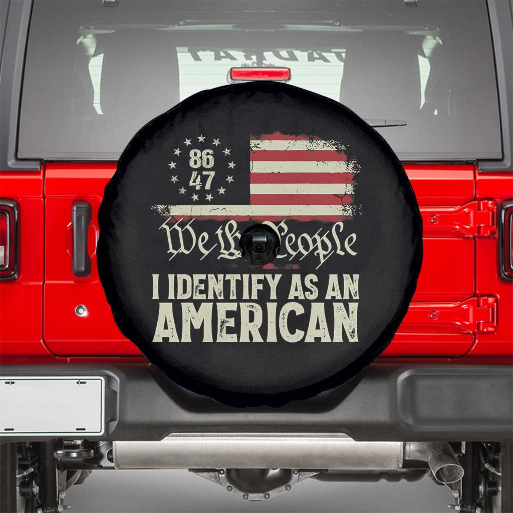 Funny 8647 I Identify As An American Spare Tire Cover American Flag - Wonder Print Shop