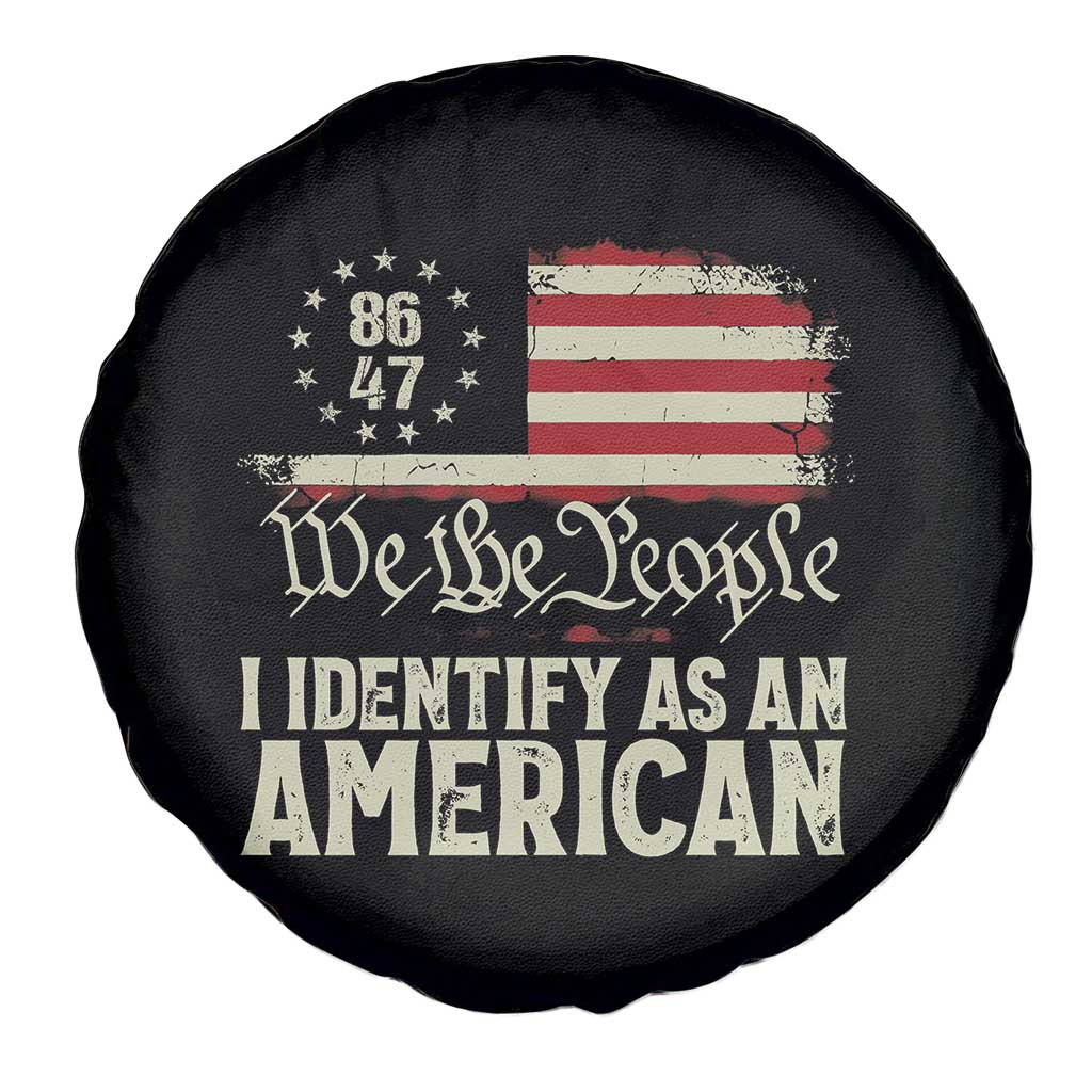 Funny 8647 I Identify As An American Spare Tire Cover American Flag - Wonder Print Shop