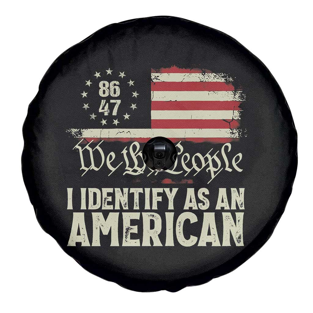 Funny 8647 I Identify As An American Spare Tire Cover American Flag - Wonder Print Shop