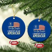 Funny 8647 I Identify As An American Ceramic Ornament American Flag - Wonder Print Shop