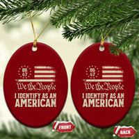 Funny 8647 I Identify As An American Ceramic Ornament American Flag - Wonder Print Shop