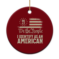 Funny 8647 I Identify As An American Ceramic Ornament American Flag - Wonder Print Shop