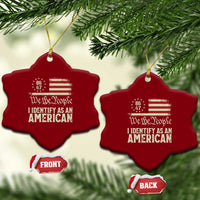 Funny 8647 I Identify As An American Ceramic Ornament American Flag - Wonder Print Shop