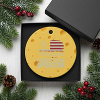 Funny 8647 I Identify As An American Ceramic Ornament American Flag - Wonder Print Shop