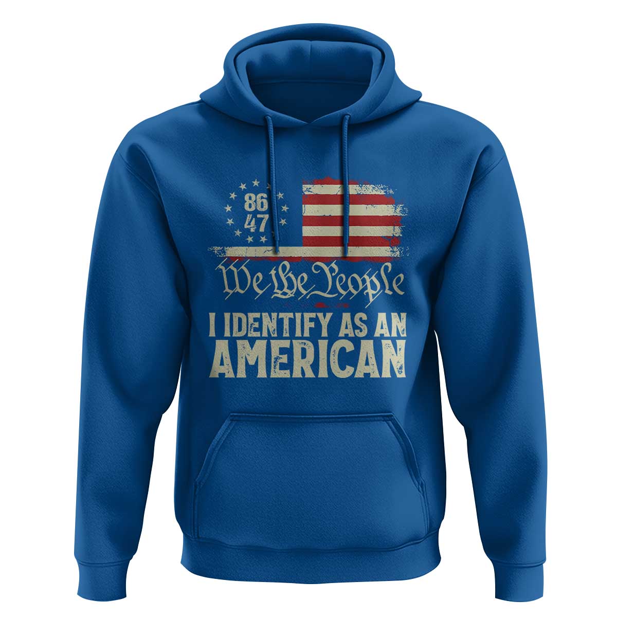 Funny 8647 I Identify As An American Hoodie American Flag - Wonder Print Shop