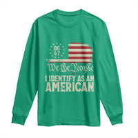 Funny 8647 I Identify As An American Long Sleeve Shirt American Flag - Wonder Print Shop