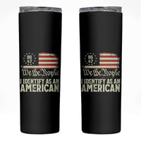 Funny 8647 I Identify As An American Skinny Tumbler American Flag - Wonder Print Shop