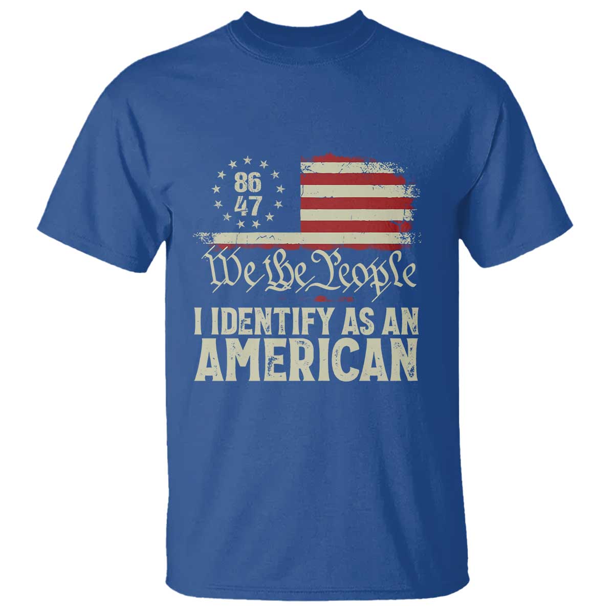 Funny 8647 I Identify As An American T Shirt American Flag - Wonder Print Shop