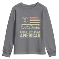 Funny 8647 I Identify As An American Youth Sweatshirt American Flag - Wonder Print Shop