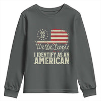Funny 8647 I Identify As An American Youth Sweatshirt American Flag - Wonder Print Shop