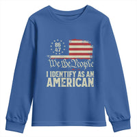 Funny 8647 I Identify As An American Youth Sweatshirt American Flag - Wonder Print Shop