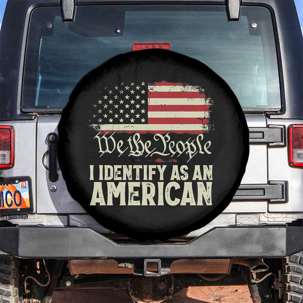 Funny I Identify As An American Spare Tire Cover 4th Of July American Flag - Wonder Print Shop