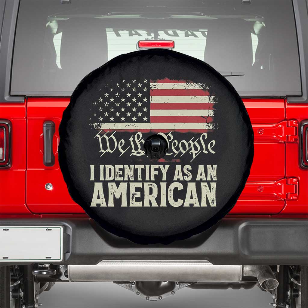Funny I Identify As An American Spare Tire Cover 4th Of July American Flag - Wonder Print Shop