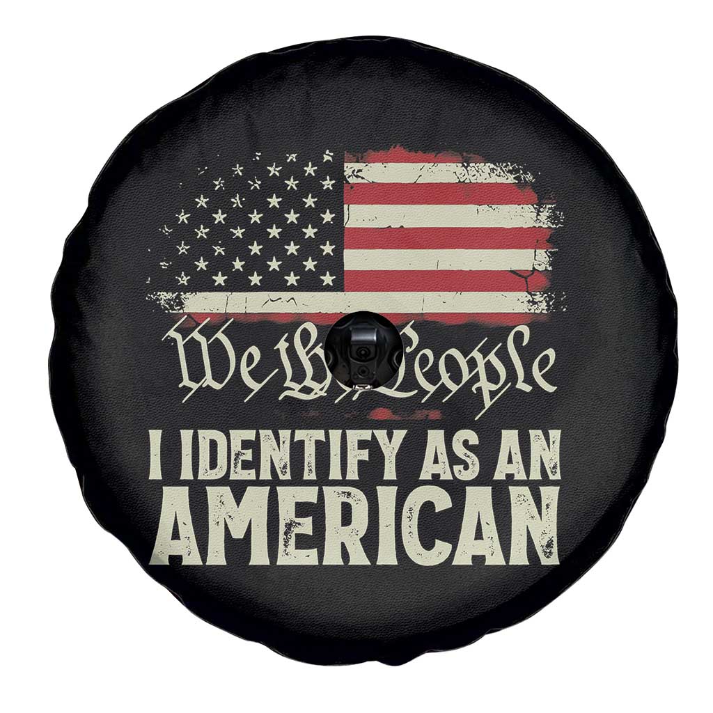 Funny I Identify As An American Spare Tire Cover 4th Of July American Flag - Wonder Print Shop