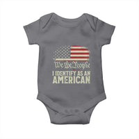 Funny I Identify As An American Baby Onesie 4th Of July American Flag - Wonder Print Shop
