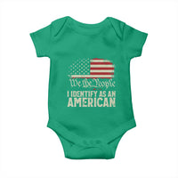 Funny I Identify As An American Baby Onesie 4th Of July American Flag - Wonder Print Shop