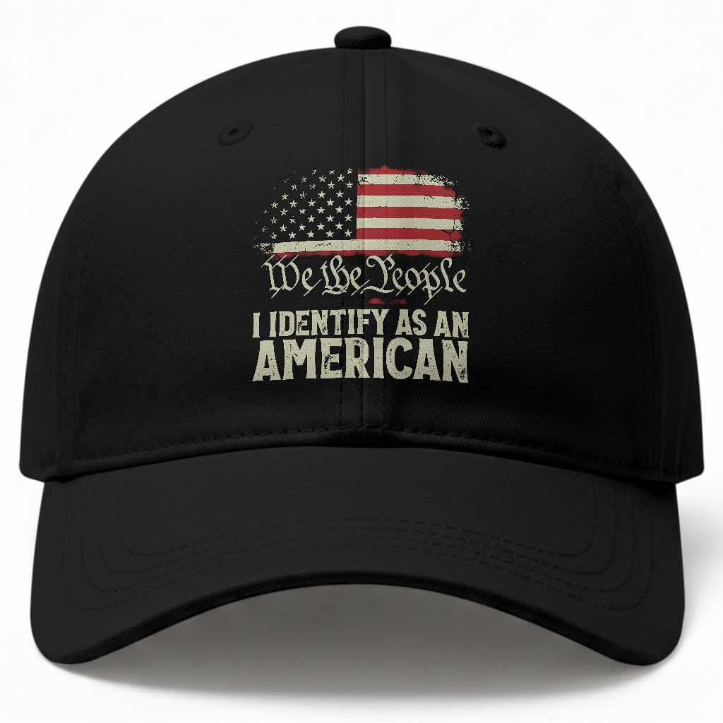 Funny I Identify As An American Baseball Cap 4th Of July American Flag