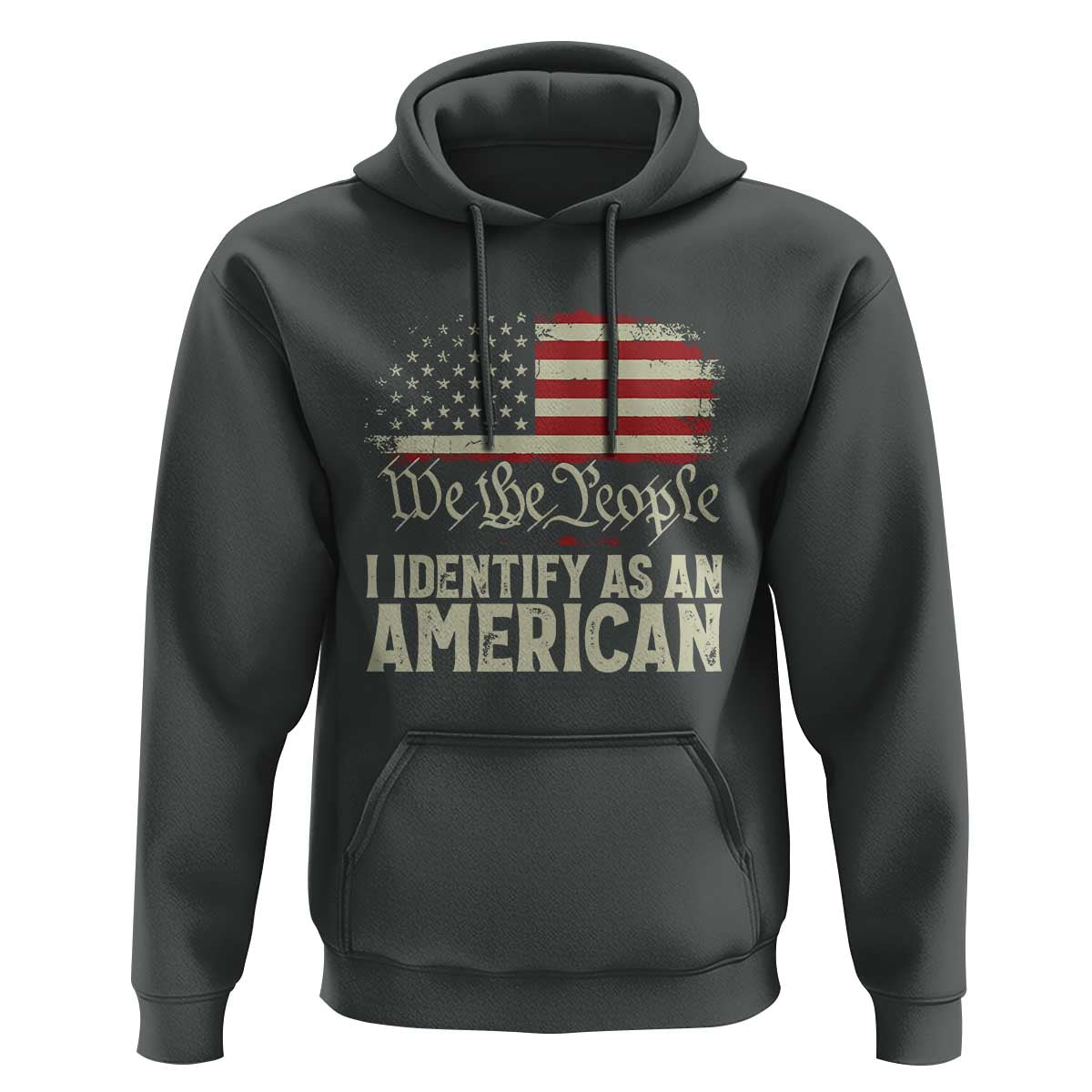 Funny I Identify As An American Hoodie 4th Of July American Flag - Wonder Print Shop