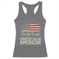 Funny I Identify As An American Racerback Tank Top 4th Of July American Flag - Wonder Print Shop