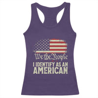 Funny I Identify As An American Racerback Tank Top 4th Of July American Flag - Wonder Print Shop