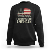 Funny I Identify As An American Sweatshirt 4th Of July American Flag - Wonder Print Shop