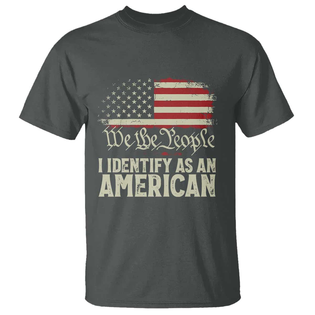 Funny I Identify As An American T Shirt 4th Of July American Flag - Wonder Print Shop