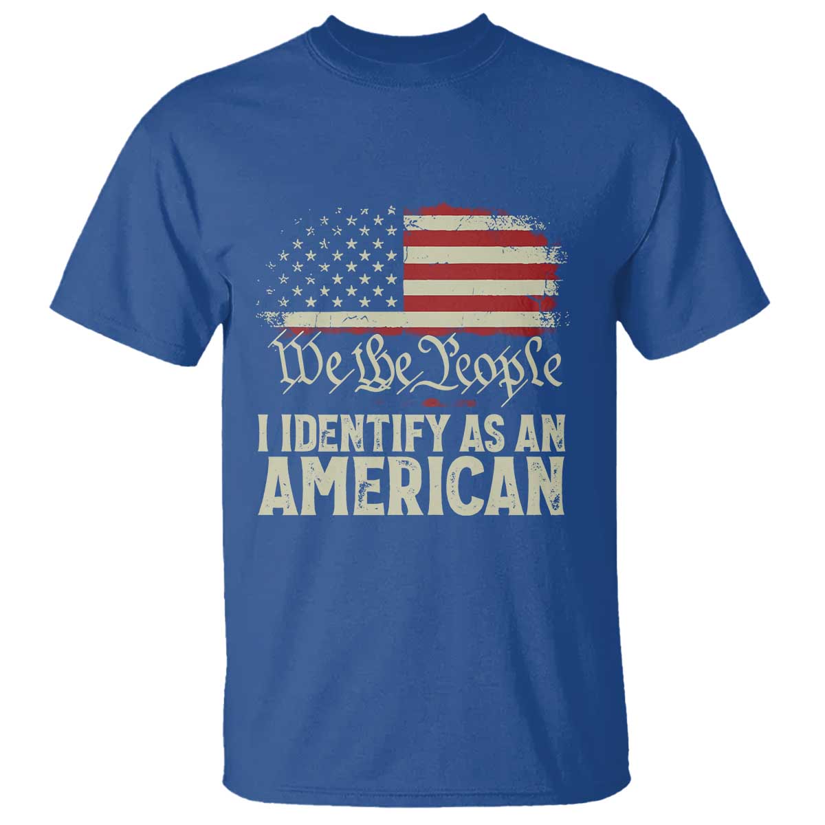 Funny I Identify As An American T Shirt 4th Of July American Flag - Wonder Print Shop