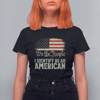 Funny I Identify As An American T Shirt For Women 4th Of July American Flag - Wonder Print Shop