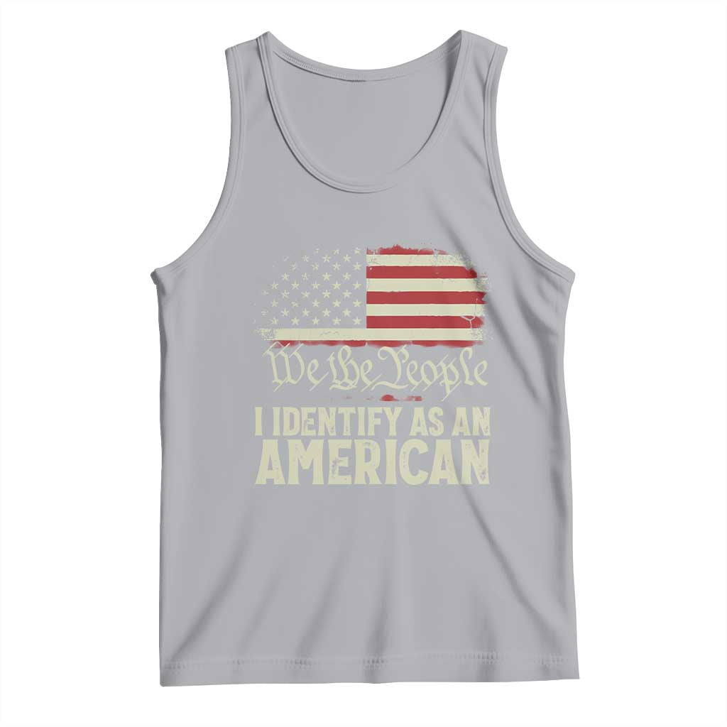 Funny I Identify As An American Tank Top 4th Of July American Flag - Wonder Print Shop