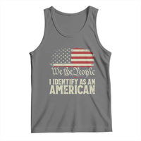 Funny I Identify As An American Tank Top 4th Of July American Flag - Wonder Print Shop