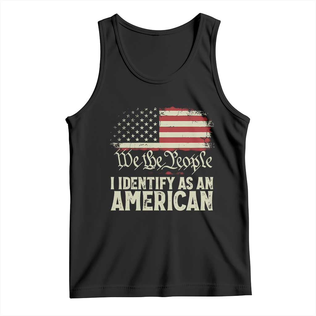 Funny I Identify As An American Tank Top 4th Of July American Flag - Wonder Print Shop