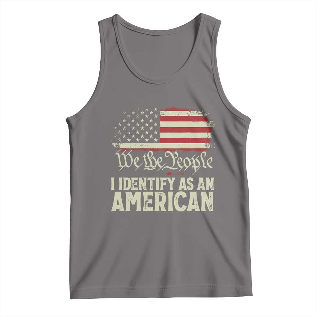 Funny I Identify As An American Tank Top 4th Of July American Flag - Wonder Print Shop