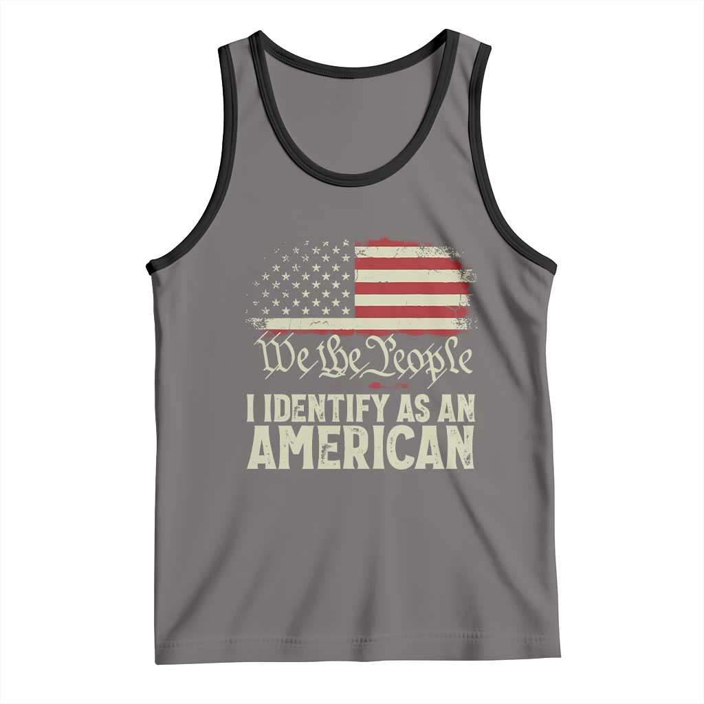 Funny I Identify As An American Tank Top 4th Of July American Flag - Wonder Print Shop