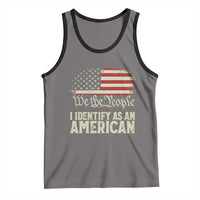 Funny I Identify As An American Tank Top 4th Of July American Flag - Wonder Print Shop