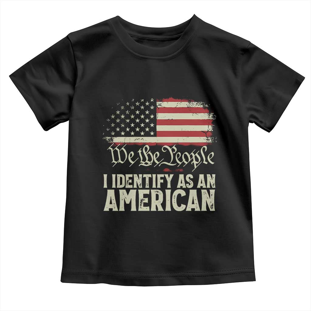 Funny I Identify As An American Toddler T Shirt 4th Of July American Flag - Wonder Print Shop