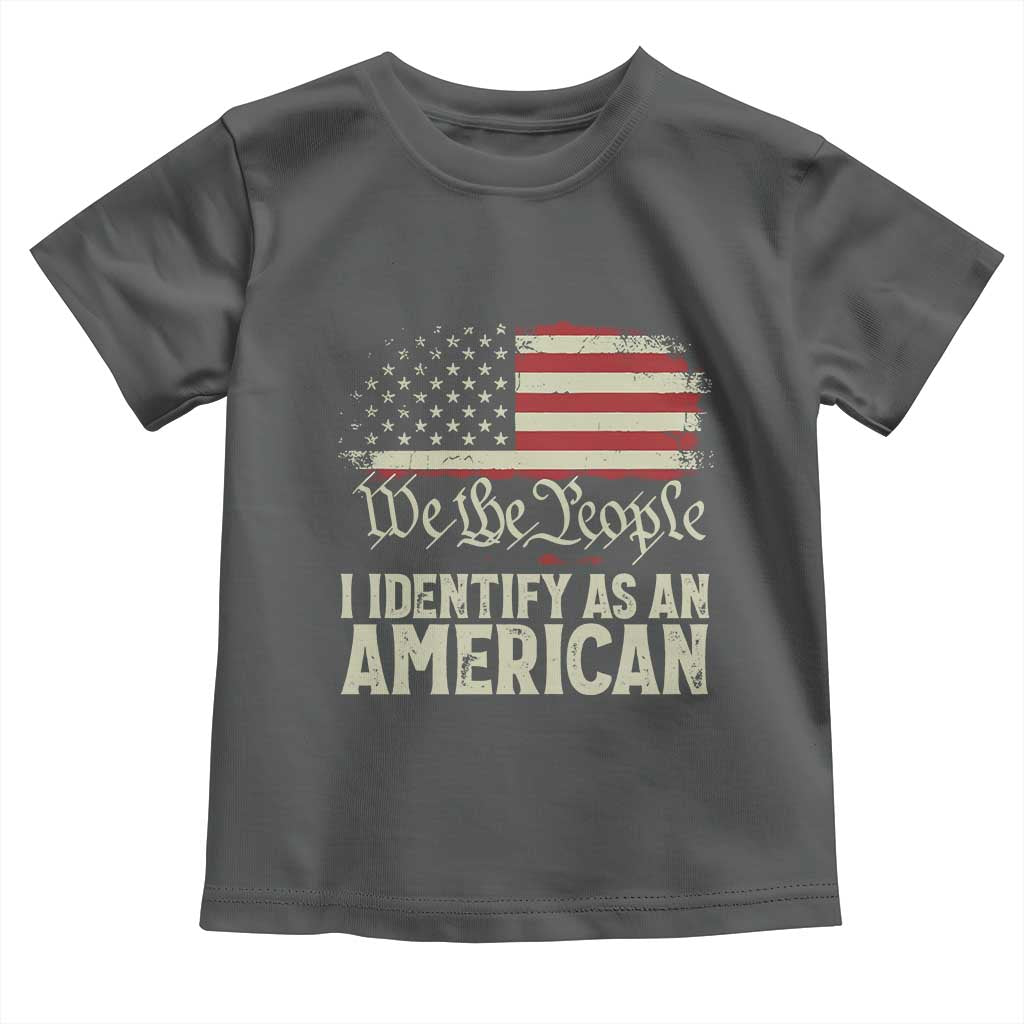 Funny I Identify As An American Toddler T Shirt 4th Of July American Flag - Wonder Print Shop