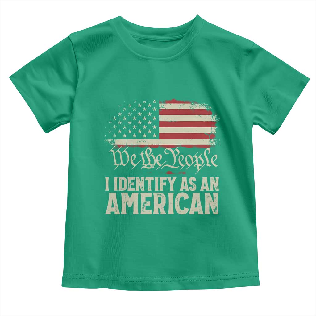Funny I Identify As An American Toddler T Shirt 4th Of July American Flag - Wonder Print Shop