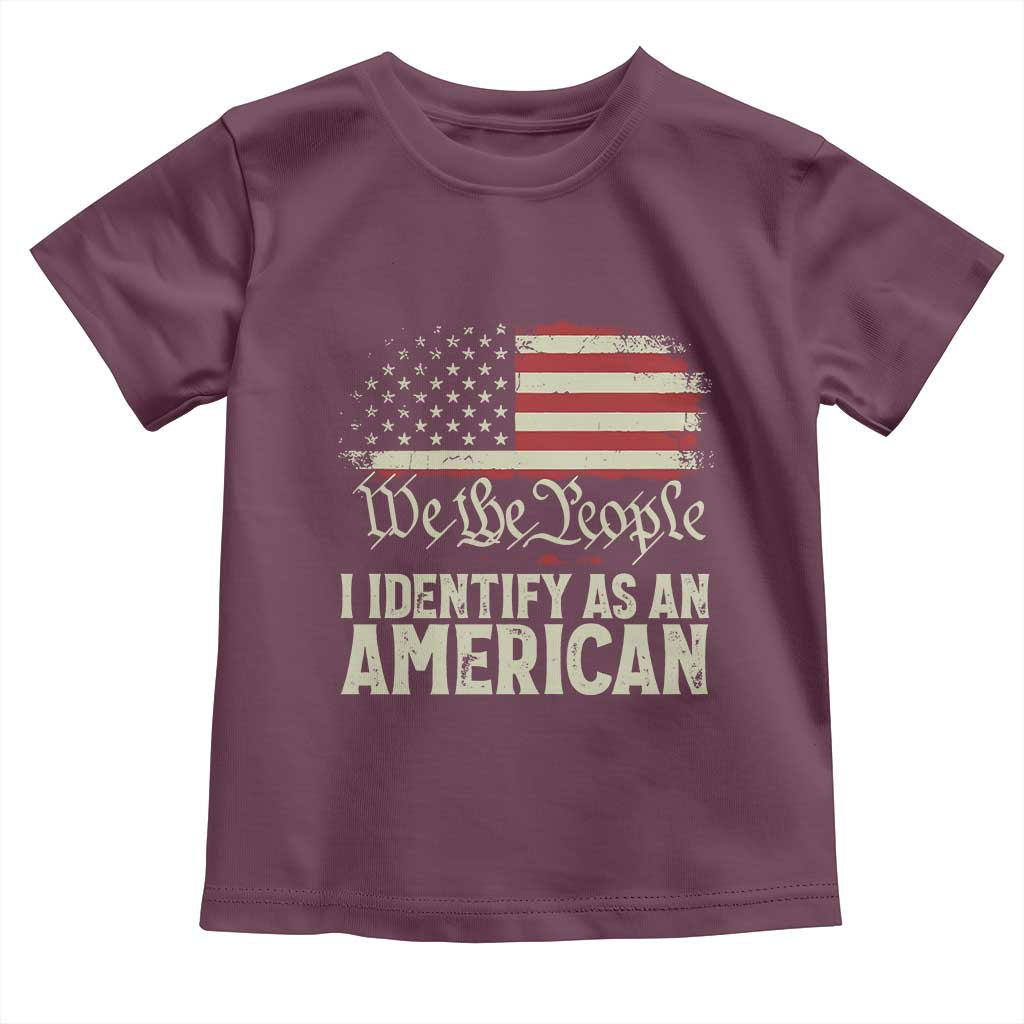 Funny I Identify As An American Toddler T Shirt 4th Of July American Flag - Wonder Print Shop