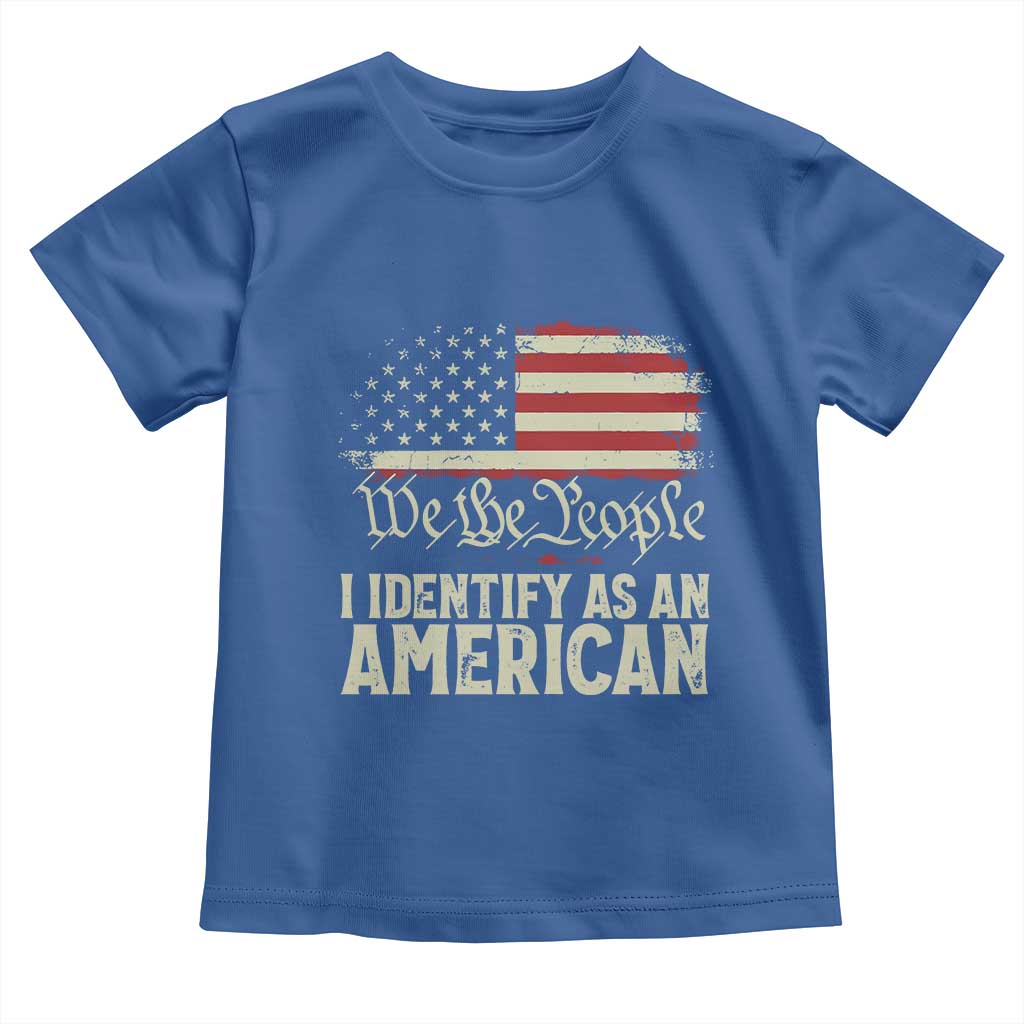Funny I Identify As An American Toddler T Shirt 4th Of July American Flag - Wonder Print Shop