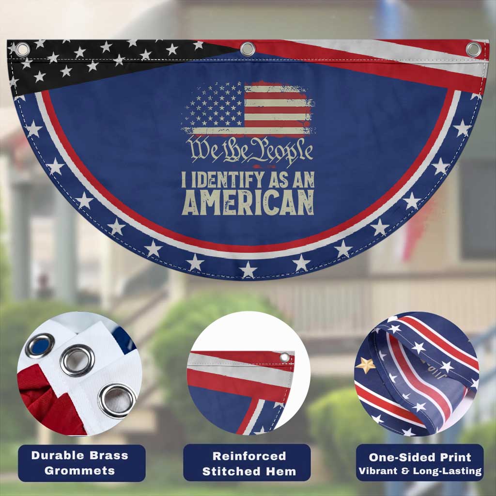 Funny I Identify As An American Patriotic Fan Flag 4th Of July American Flag