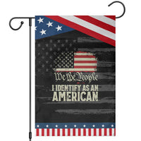 Funny I Identify As An American Patriotic Garden Flag 4th Of July American Flag