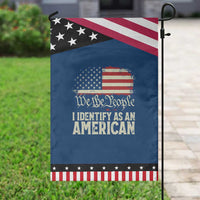 Funny I Identify As An American Patriotic Garden Flag 4th Of July American Flag
