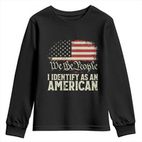 Funny I Identify As An American Youth Sweatshirt 4th Of July American Flag - Wonder Print Shop