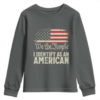 Funny I Identify As An American Youth Sweatshirt 4th Of July American Flag - Wonder Print Shop