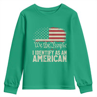 Funny I Identify As An American Youth Sweatshirt 4th Of July American Flag - Wonder Print Shop