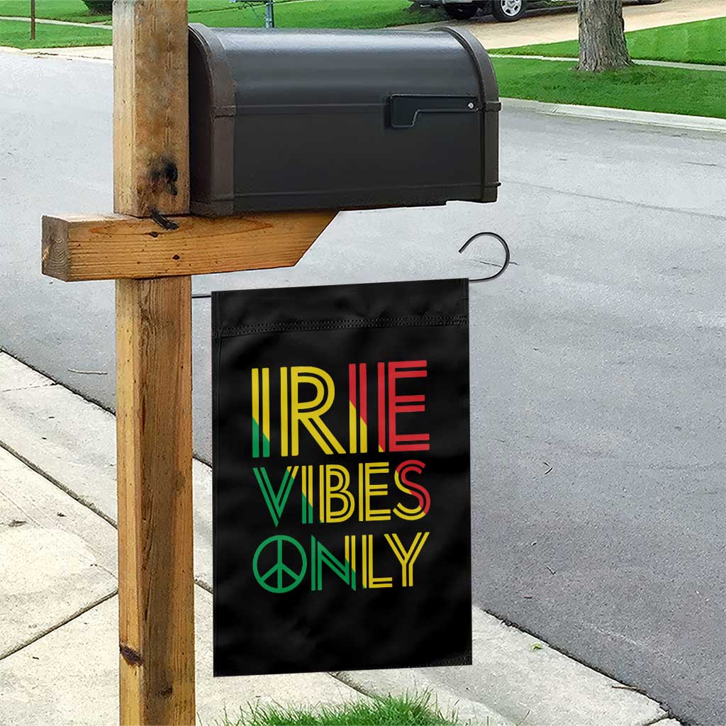 Irie Vibes Only Garden Flag Rasta Reggae Roots Flag Music - Wonder Print Shop