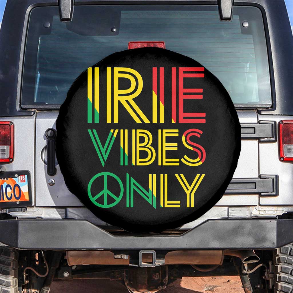Irie Vibes Only Spare Tire Cover Rasta Reggae Roots Flag Music - Wonder Print Shop