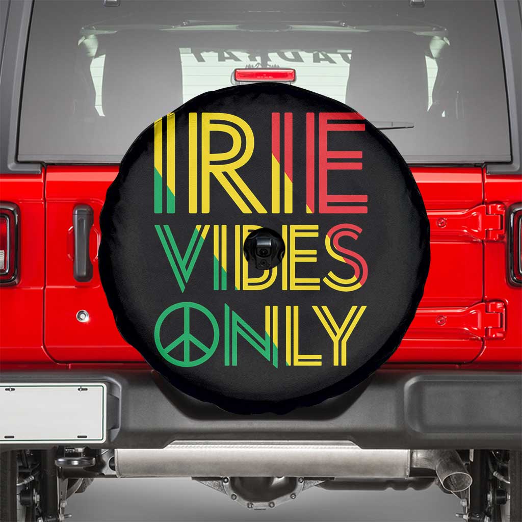Irie Vibes Only Spare Tire Cover Rasta Reggae Roots Flag Music - Wonder Print Shop
