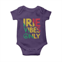 Irie Vibes Only Baby Onesie Rasta Reggae Roots Flag Music - Wonder Print Shop