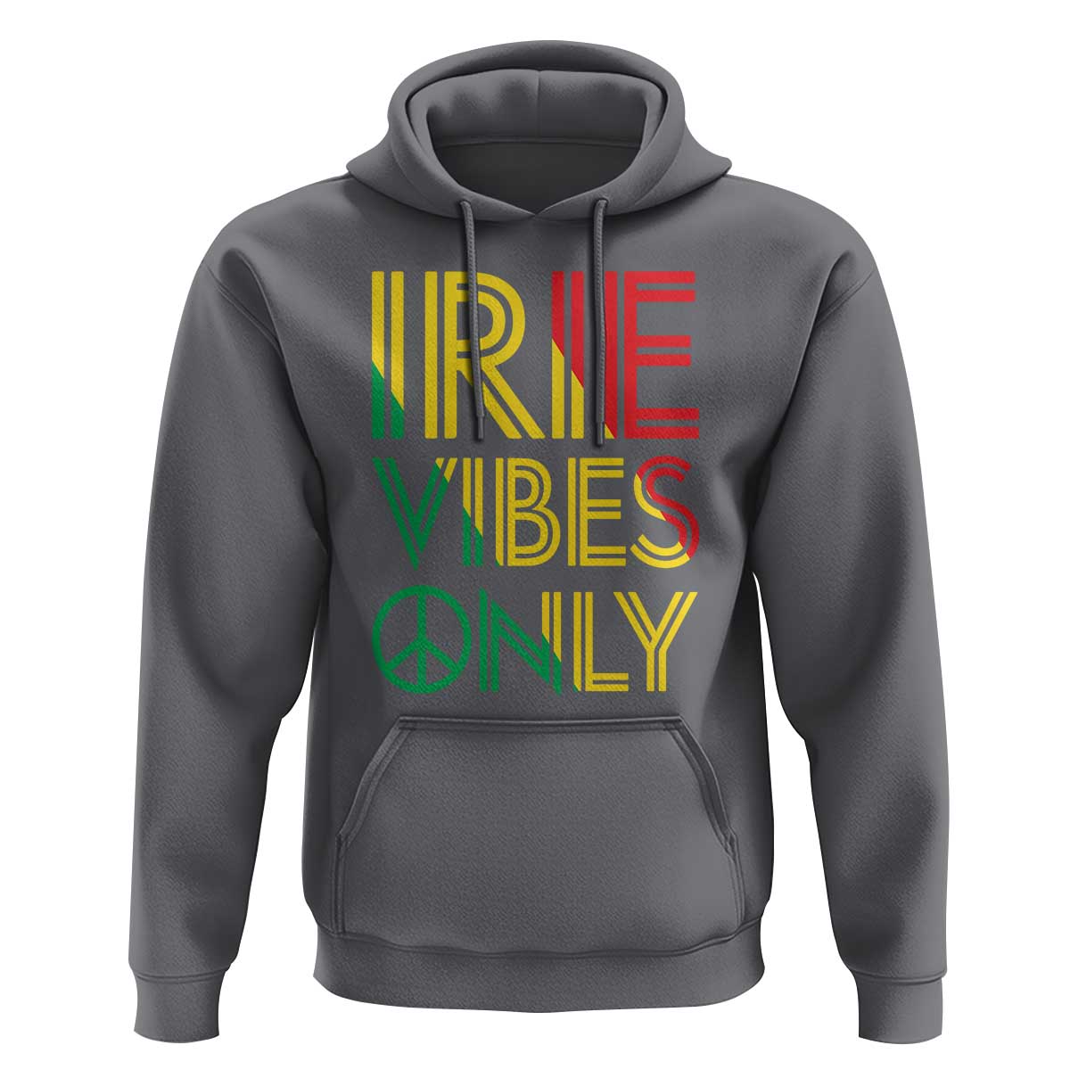 Irie Vibes Only Hoodie Rasta Reggae Roots Flag Music - Wonder Print Shop